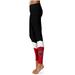 Women's Black Central Washington Wildcats Color Block Yoga Leggings