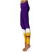 Women's Purple Northern Iowa Panthers Plus Size Color Block Yoga Leggings