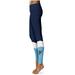 Women's Navy Rhode Island Rams Plus Size Color Block Yoga Leggings