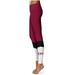 Women's Maroon Eastern Kentucky Colonels Color Block Yoga Leggings