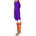 Women's Purple Northwestern State Demons Plus Size Color Block Yoga Leggings