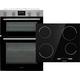 Hisense BI6095CXUK Built In Electric Double Oven and Ceramic Hob Pack - Stainless Steel/Black - A/A Rated
