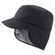 Connectyle Mens Winter Hat with Brim Warm Earflaps Hat Faux Fur Baseball Cap, Black, One size