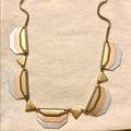 Madewell Jewelry | Madewell Unique Pink, Silver, Gold Geometric Necklace | Color: Silver/Tan | Size: Os