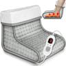 Fußwärmer Grau mit 6 Temperaturstufen & Timer Fußheizung elektrisch Überhitzungsschutz &
