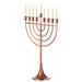 Modern Solid Metal Judaica Hanukkah Menorah 9 Branched Candelabra