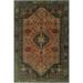 Fine Vintage Distressed Pearroc Rust/Brown Rug - 5'7" x 8'6"