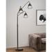 Midtown 3-light Wire Shades Dimmable LED Arch Floor Lamp