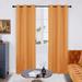 Eider & Ivory™ Lionel Eider & Ivory Room Darkening Blackout Thermal Insulated Grommet Curtain 1 Panel Polyester in Orange | 63 H in | Wayfair