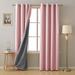 Eider & Ivory™ Penwortham Solid Blackout Thermal Curtain Panels Polyester in Pink | 95 H in | Wayfair B5109A0E5D904D2ABA138CD9B4D13091