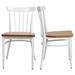 Gracie Oaks Dusza Stacking Side Chair Wood in White | 31.3 H x 16.4 W x 15.7 D in | Wayfair B9703D7B56BA4FCCB65842EEEB2AA2B6