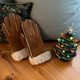 J. Crew Accessories | J. Crew Sheepskin Gloves From The Early 2000’s | Color: Brown/Tan | Size: S