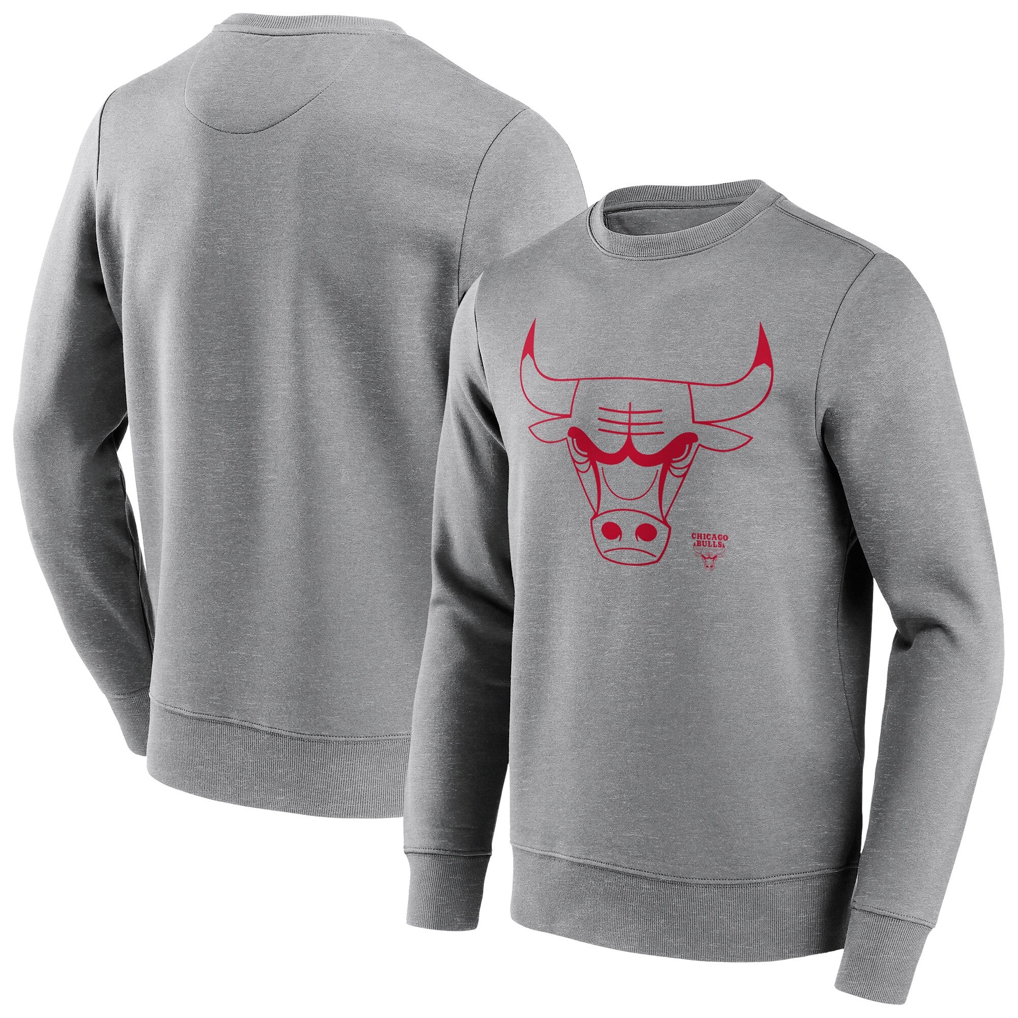 Chicago Bulls Fanatics Logo Rundhals-Sweatshirt mit Mono-Logo - Herren