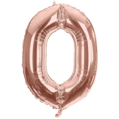 Folienballon 0, rosé, 86 cm