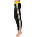 Women's Black/White Southern Miss Golden Eagles Side Stripe Yoga Leggings