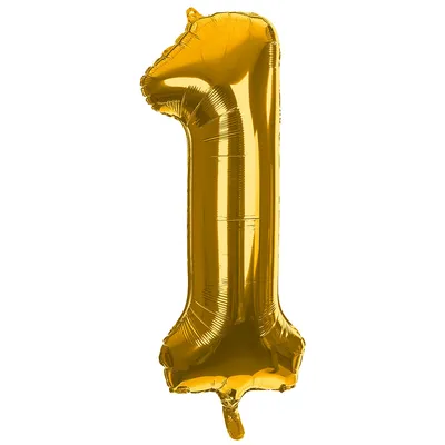 Folienballon 1, gold, 86 cm