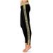 Women's Black/Gold Colorado Buffaloes Side Stripe Yoga Leggings