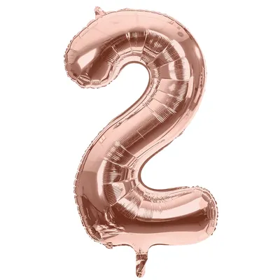 Folienballon 2, rosé, 86 cm Image