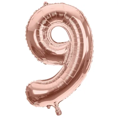 Folienballon 9, rosé, 86 cm Image