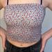 American Eagle Outfitters Tops | Floral Tube Top | Color: Gray | Size: S