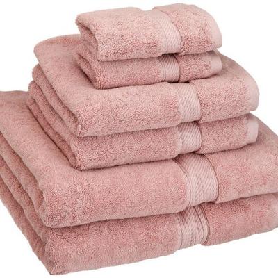Egyptian Cotton Bath Towel Set Six Piece Set, Six Piece Set, Tea Rose