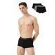 Emporio Armani Men's Pure Cotton Trunks, Black/White/Black, L (Pack of 3)