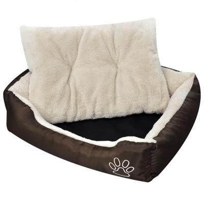 Warmes Hundebett mit Polsterkissen s Vidaxl