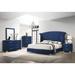 Chantel Pacific Blue 2-piece Upholstered Bedroom Set with Chest