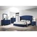 Chantel Pacific Blue 4-piece Bedroom Set with 2-Nightstand and Dresser