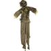 Haunted Hill Farm Life-Size Scarecrow Prop with Lights and Sound, Indoor/Covered Outdoor Halloween Decoration