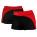 Women's Black/Scarlet Arkansas State Red Wolves Curve Side Shorties