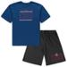 Men's Concepts Sport Royal/Heathered Charcoal Chicago Cubs Big & Tall T-Shirt Shorts Sleep Set