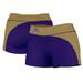 Women's Purple/Gold James Madison Dukes Plus Size Curve Side Shorts