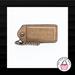 Coach Accessories | 2" Medium Coach Tan Brown Leather Brass Key Fob Bag Charm Keychain Hangtag Tag | Color: Tan | Size: Os