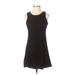 BCX Casual Dress - A-Line High Neck Sleeveless: Black Solid Dresses - Women's Size Small