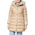 Tommy Hilfiger Women's TH ESS TYRA Down Coat with Fur, Beige, XS