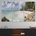 East Urban Home Barbados Island Seashore - Multipanel Modern Seascape Metal Artwork Metal in White | 28 H x 36 W x 1 D in | Wayfair