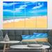 East Urban Home Blue Sandy Tropical Sea Beach - Multipanel Extra Large Seascape Metal Wall Decor Metal | 1 D in | Wayfair