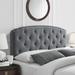 Wembley Grey or Beige Adjustable Tufted Upholstered Queen Headboard