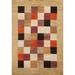 Checkered Oriental Gabbeh Kashkoli Area Rug Hand-knotted Wool Carpet - 5'0" x 7'0"
