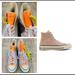 Converse Shoes | Converse X J.W. Anderson Glitter Hightop Shoes | Color: Orange/White | Size: 11.5