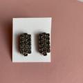 Madewell Jewelry | Madewell Graphite Crystal Stud Earrings Holiday | Color: Gray/Silver | Size: Os