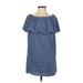 Old Navy Casual Dress: Blue Print Dresses - Women's Size X-Small