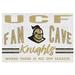 White UCF Knights 24'' x 34'' Fan Cave Wood Sign