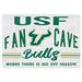 White South Florida Bulls 24'' x 34'' Fan Cave Wood Sign