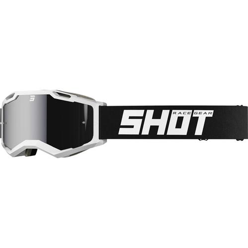 Shot Iris 2.0 Solid Motocross Brille, schwarz-weiss