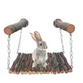 Hamac en bois pour animaux de compagnie hamster lapin souris chinchilla jouets de balançoire