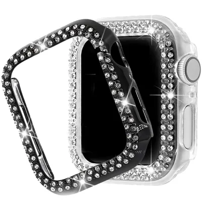Housse de protection en diamant pour femmes pour Apple Watch 8 7 6 SE 5 40mm 44mm Slim Lady Sport