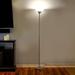 Brightech Sky Dome 72 in. Industrial 1-Light 3-Way Dimming LED Floor Lamp w/ Plastic Bowl Shade Metal in Gray | 72 H x 11 W x 11 D in | Wayfair