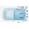 Ella Walk In Baths Monaco 32"x52" Acrylic Air & Hydro Massage Walk-In Bathtub, Fast Fill Faucet, 2" Dual Drain Acrylic in White | Wayfair